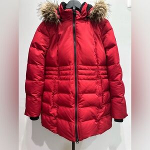 Arctic Expedition Red Jacket with Fur Trim